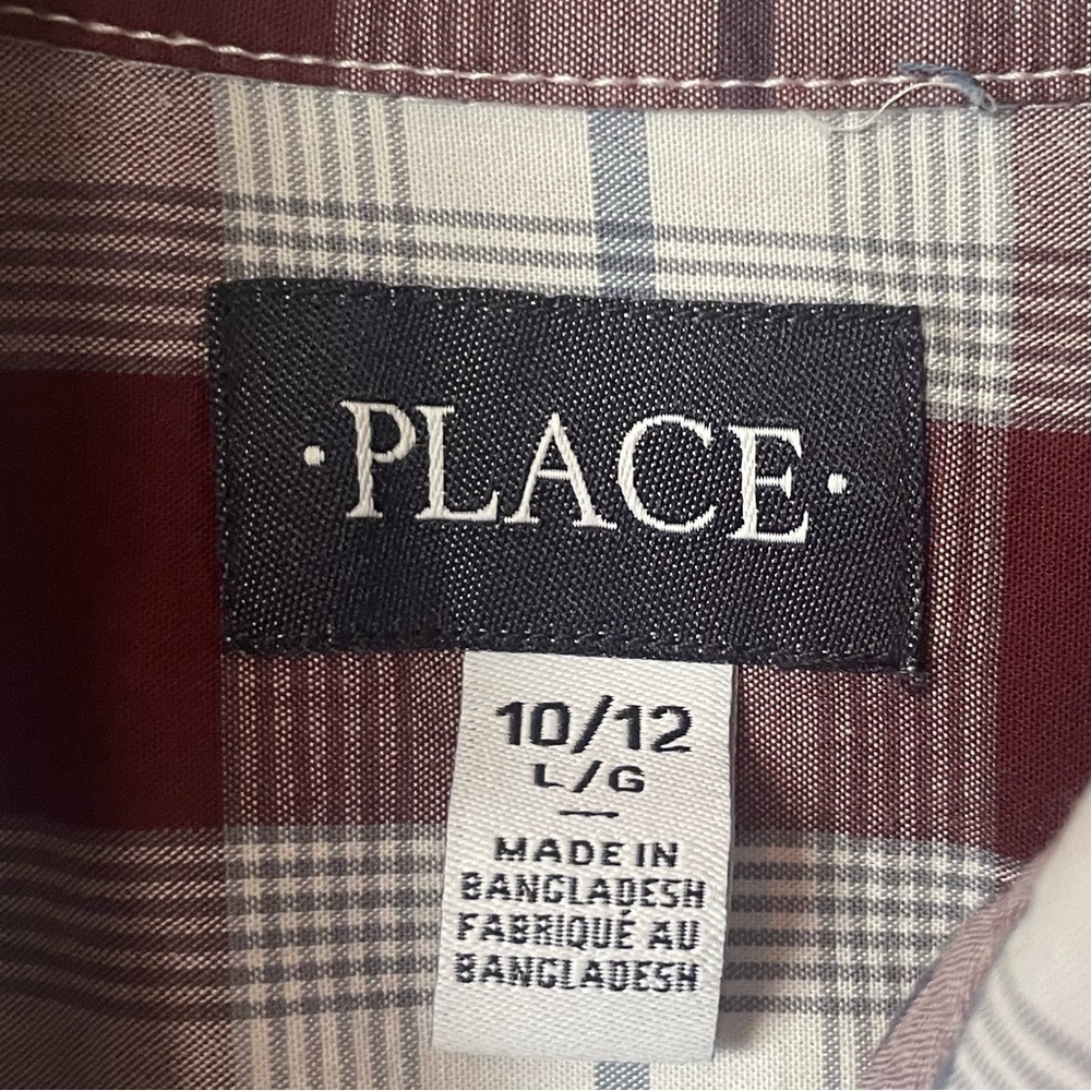 Worn once! Children’s Place Boys long sleeve button up shirt. - Picture 3 of 4